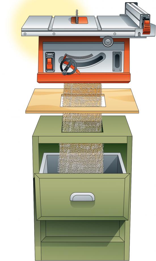 Sawdustcollection drawer keeps the shop clean Successful Farming